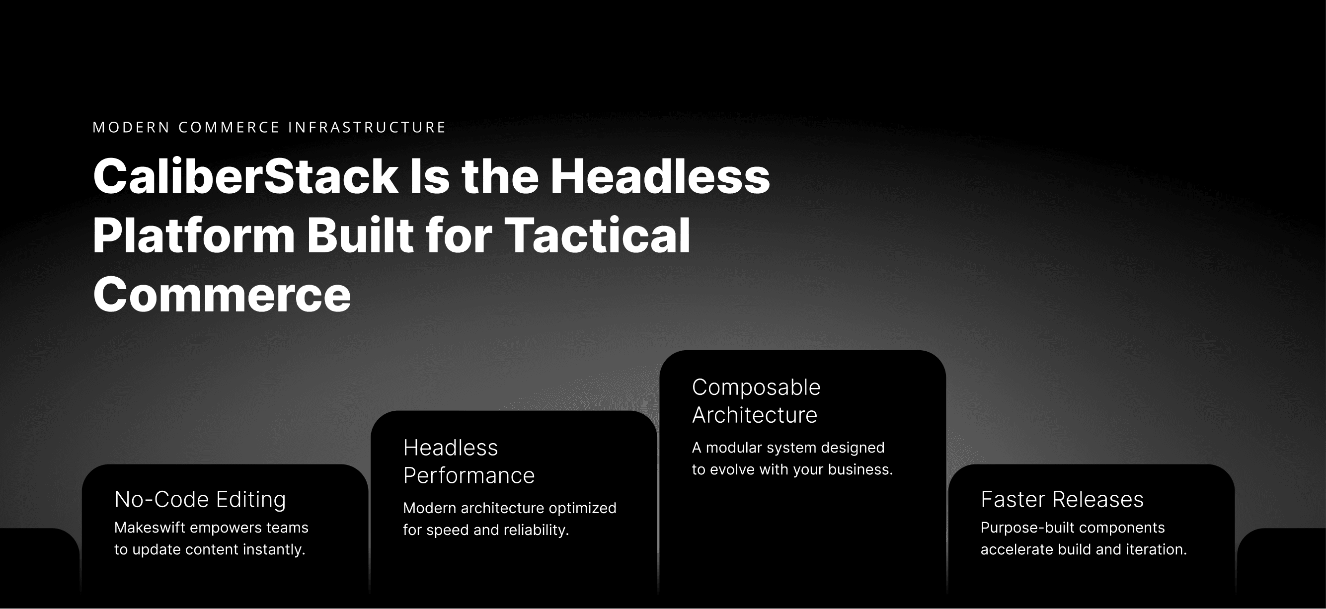 CaliberStack Is the Headless
Platform Built for Tactical Commerce CaliberStack Is the Headless
Platform Built for Tactical Commerce